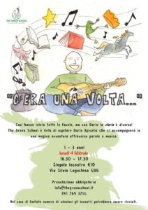 volantino incontro con Dario Apicella @ The Green School il 4 febbraio 2019